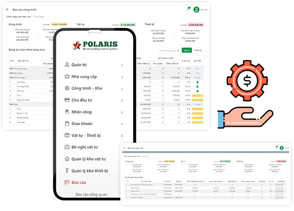 Phần mềm quản lý Polaris Construction - tính năng dành cho nhà thầu